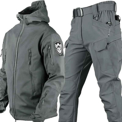 Herrjacka Softshell Vindtät Andningsbar för Vinter och Höst-6