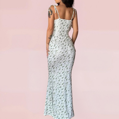 Maxiklänning Dam Blommig Design Lätt Polyester 6