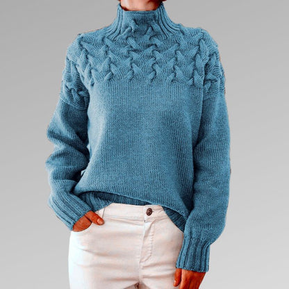 Variant image for Dam Turtleneck Tröja Mjuk Akrylblandning Varm och Bekväm-16