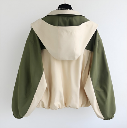 Dam Dike-Kappa Retro Stil Bomullsnylonblandning 2