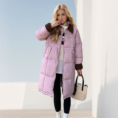 Dam Bomullsjacka Avslappnad Tjock Polyester 3