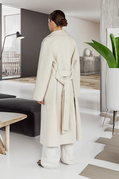 Kvinnors Trenchcoat Lång Oversized Polyester 4