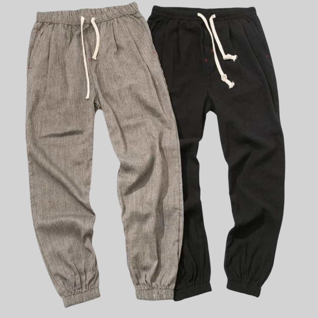 Dam Byxor Vintage Bomull Klassisk Stil-4