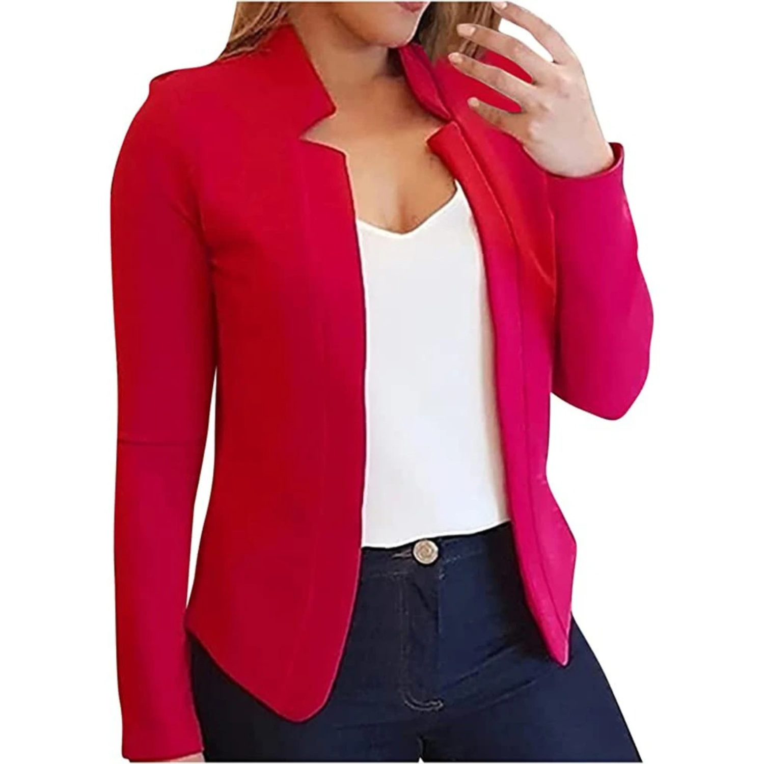 Variant image for Kvinnors Blazer Skräddarsydd Polyester Elegant Cardigan-13