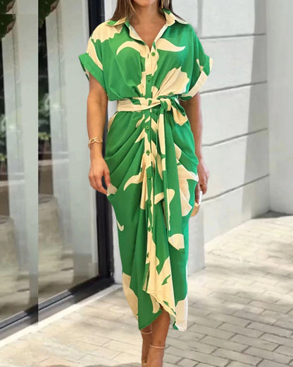 Fina Dam Klänningar Konsttryck Figurbetonad Polyester-2