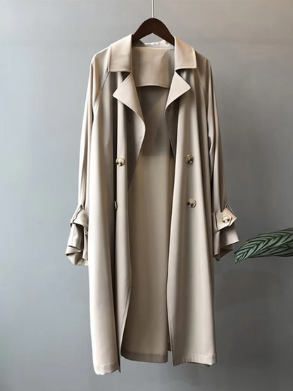 Variant image for Kvinna Trench Coat Lång Skräddarsydd Lätt Tyg-8