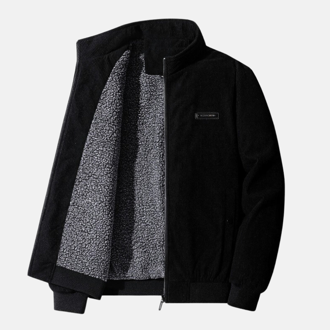Herrjacka Corduroy med Sherpa Foder för Vinter 9