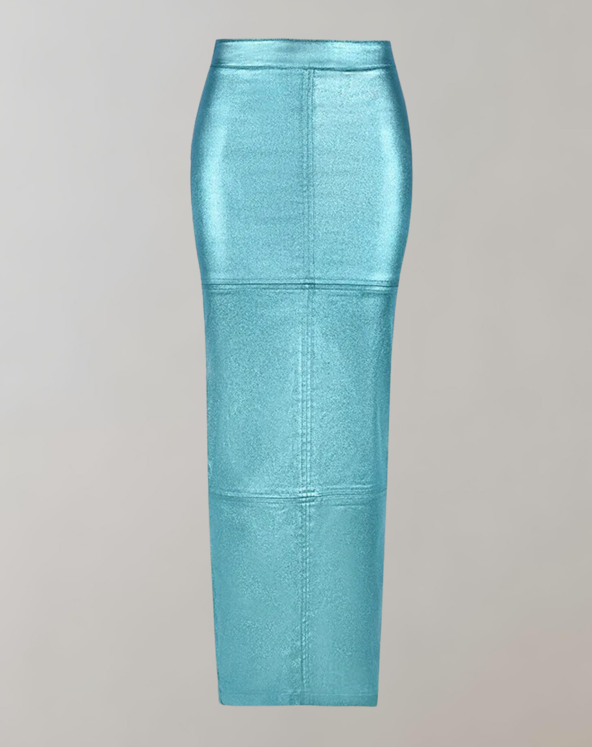 Variant image for Kvinnors Lång Kjol Hög Midja Metalliskt Tyg Maxi-2