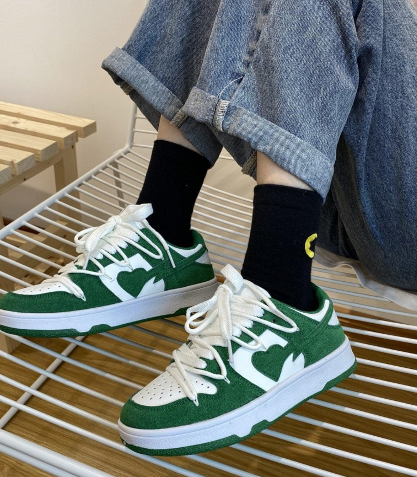 Kvinnors Snörskor Graffiti Design Urban Syntetmaterial-3