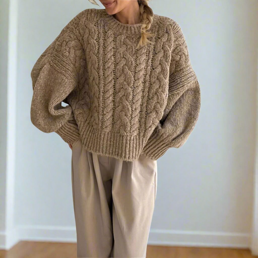 Variant image for Dam Stickad Tröja Monokrom Tjock Polyester-3