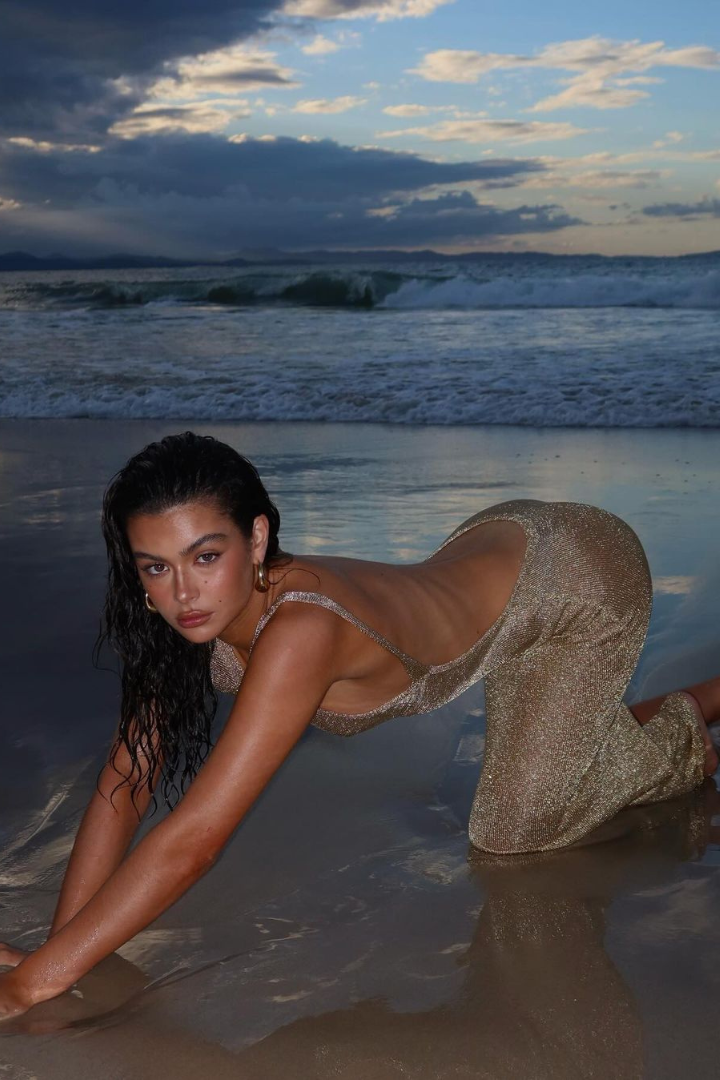 Kvinnors Klänning Ryggfri Slits Mjukt Tyg Dekorationer-5