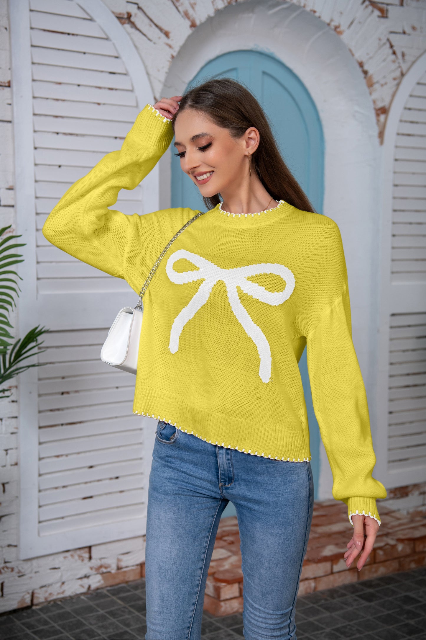 Variant image for Dam Slingtröja Loopapplikation Mjuk Akryl-4