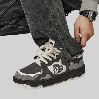 Herr Sneakers Sportiga Platt Fotled Polyester-5