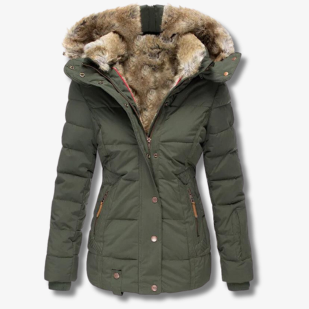Variant image for Damjacka med Huva Avslappnad Polyester för Vinter-8