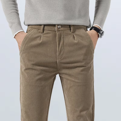 Herrbyxor Cordhose Mjuk Kvalitet Avslappnad Design-5