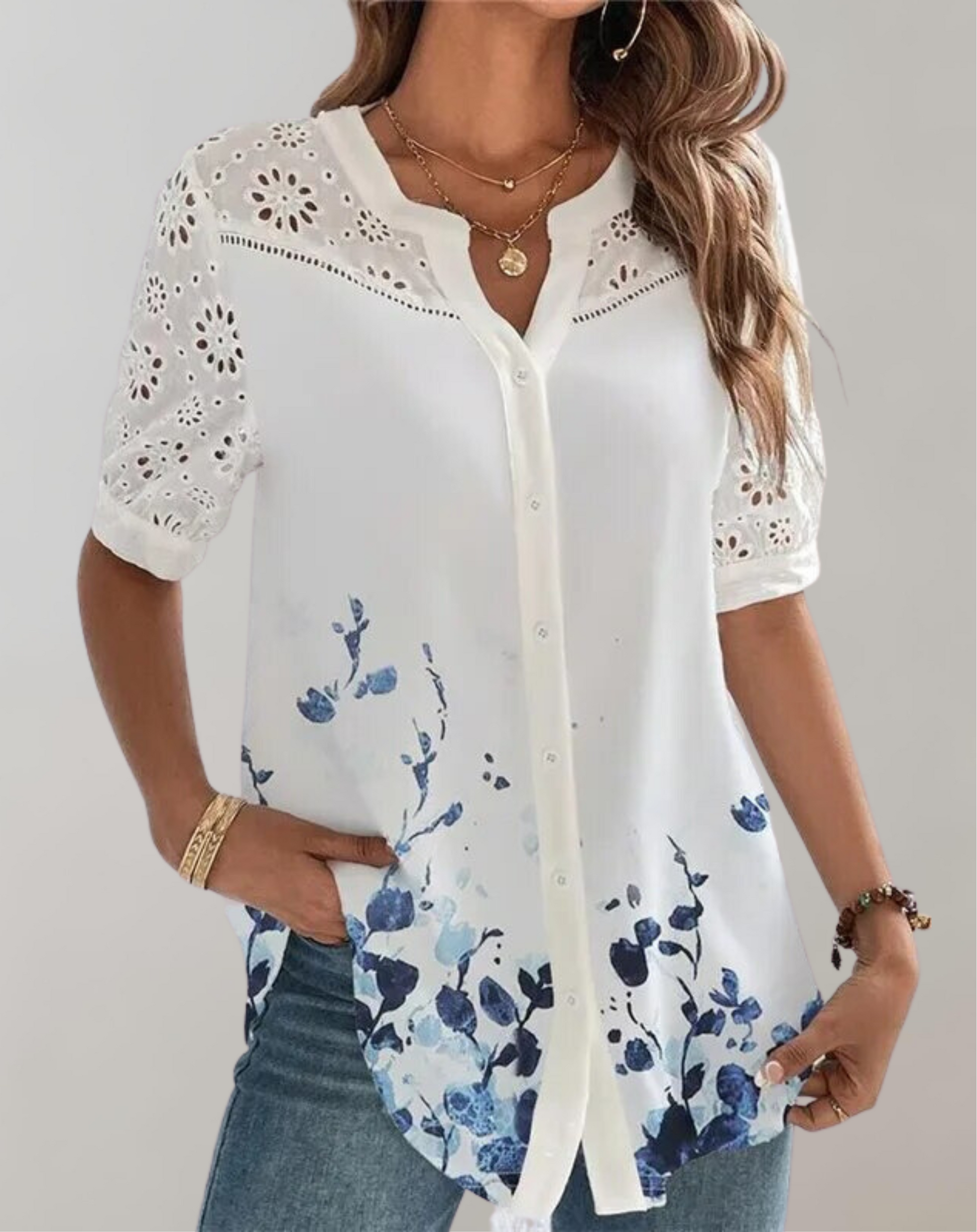 Dam Sommarkläder Lätta Luftiga Stilar 100% Bomull-2