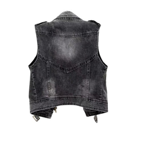 Dam Väst Denim Modern Stil Mångsidig Komfort-2