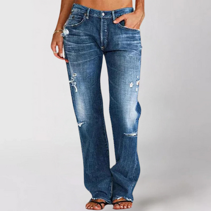 Dam Jeans Med Hög Midja Och Bred Ben – Högkvalitativ Denim För Trendig Look 6