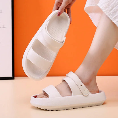 Variant image for Dam Sandaler Slip-On Ortopedisk Design med Dubbla Remmar och Vadderad Sula-1