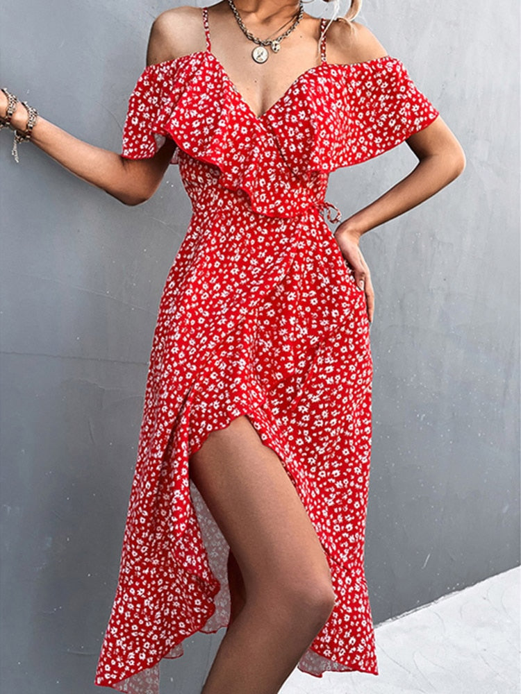 Dam Klänning Rem Stil Figurbetonad Polyester för Fina Tillfällen-3