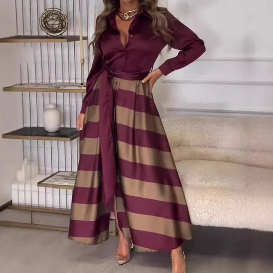 Dam Aftonklänning Handgjord Elegant Högkvalitativt Tyg-1