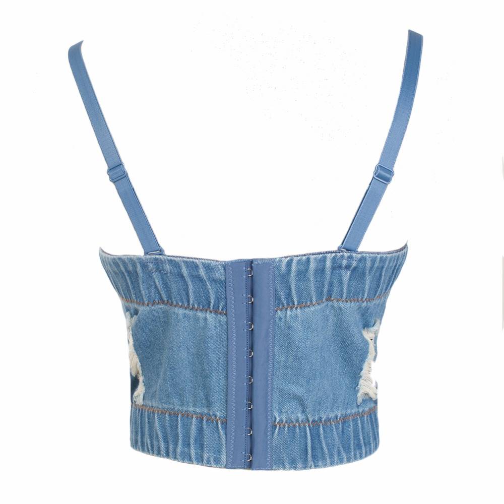 Dam Crop Top Hög Gata Akryl Spandex-3