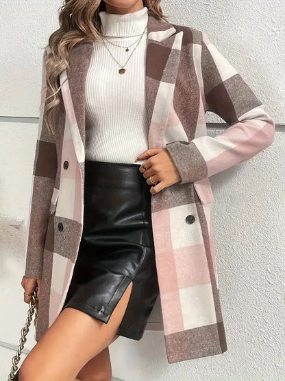 Dam Topp Rutigt Mönster Lätt Material-6