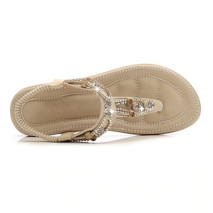 Dam Sandaler Bling Detaljer PU-Läder T-Rem Design-3