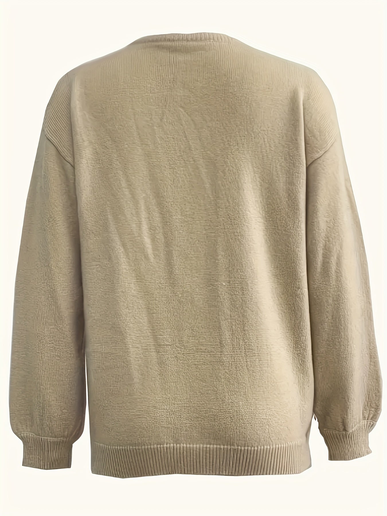 Lång Kofta Dam Överdimensionerad Mjuk Tyg Cardigan-4