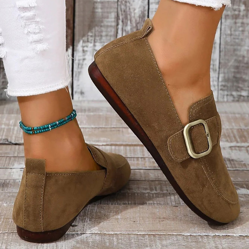 Herr Slip On Sneakers Syntetiskt Läder Vintage Stil Komfort-4