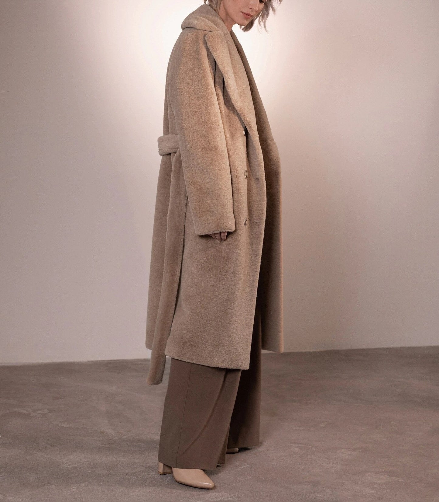 Lång Vinterjacka Dam Varm Design Högkvalitativ Textil-3