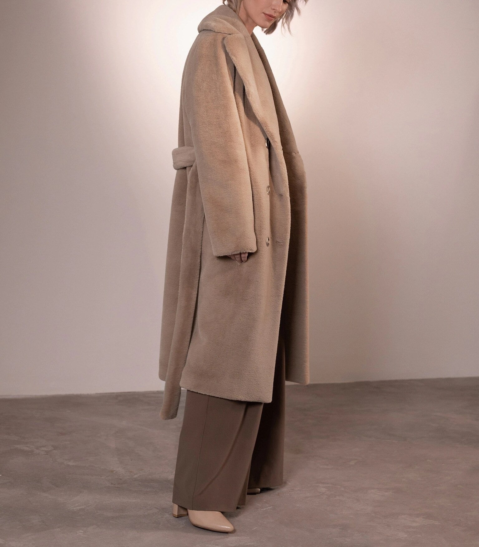 Lång Vinterjacka Dam Varm Design Högkvalitativ Textil-3