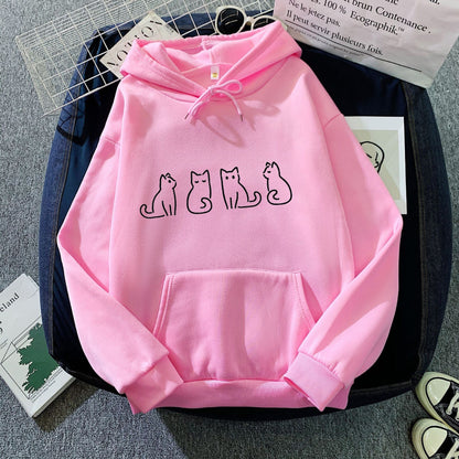 Variant image for Dam Lång Hoodie Avslappnad Stil 100% Bomull-13