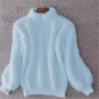 Variant image for Kvinnor Turtleneck Tröja Fluffig Akryl-2