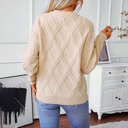 Kvinnors Tröja Minimalistisk Design 100% Bomull-2