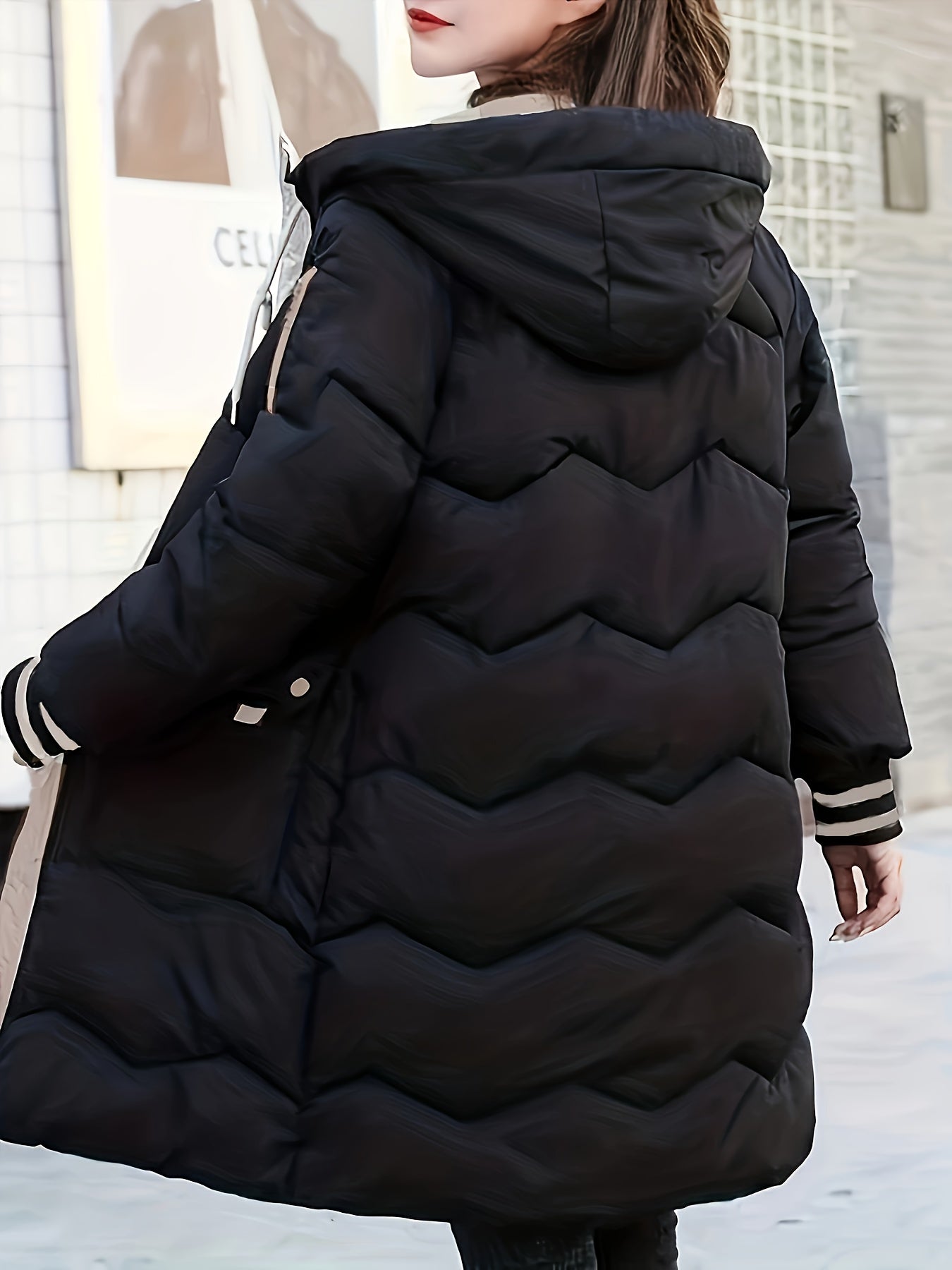 Damjacka Värmeisolerande Hoodie Praktisk Dragkedja-6