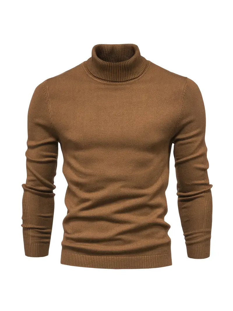 Herr Turtleneck Tröja Stickad Klassisk Material-5
