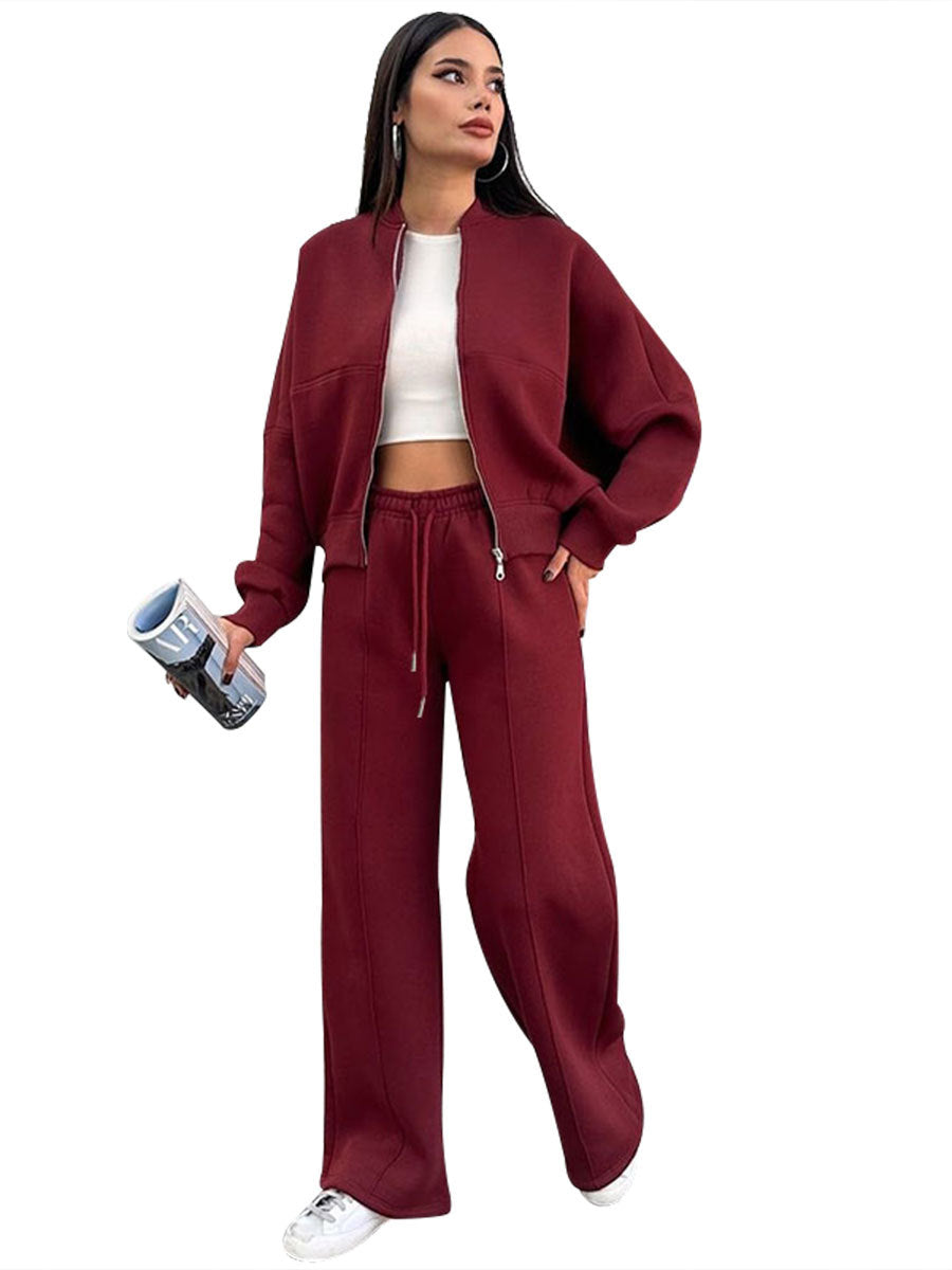 Dam Träningsset Långärmad Topp och Byxor Polyester-3