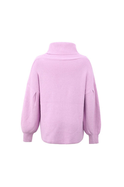 Unisex Tröja Hög Krage Långa Ärmar Polyester-4