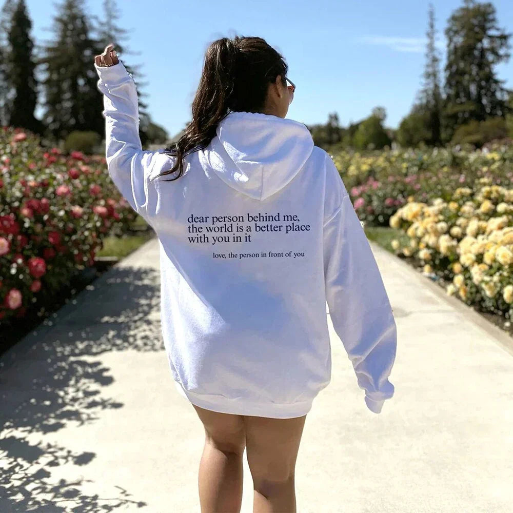 Unisex Hoodie Mjuk Bomull med Inspirerande Budskap 2