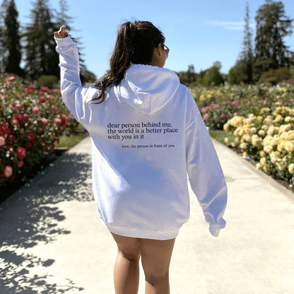 Unisex Hoodie Mjuk Bomull med Inspirerande Budskap 2