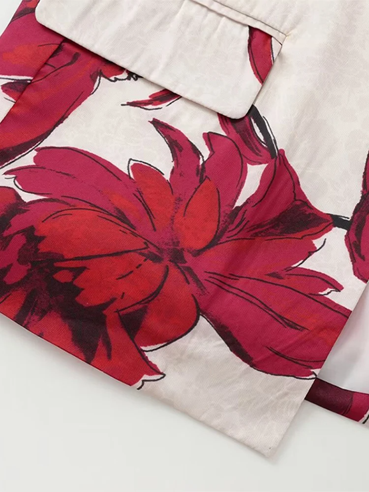 Elegant 2-delad Damuppsättning med Chic Topp och Matchande Byxor – Högkvalitativt Tyg, Flera Mönster och Färger 6