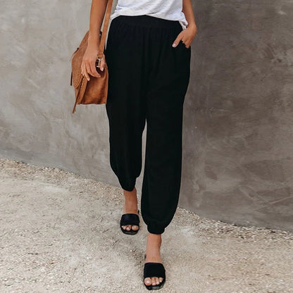 Variant image for Kvinnors Byxor Elegant Design Hög Midja Polyester Elastan-22