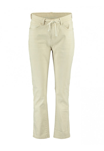 Damjeans Hög Midja Stretch Beige-3