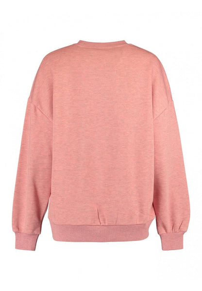 Stickad Dam Tröja Fodrad Avslappnad Polyester-4