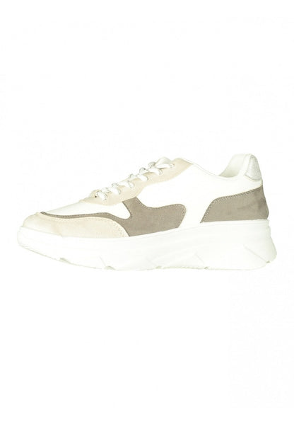 Kvinnors Sneakers Tjock Sula Textil Med Beige-Bruna Detaljer-1