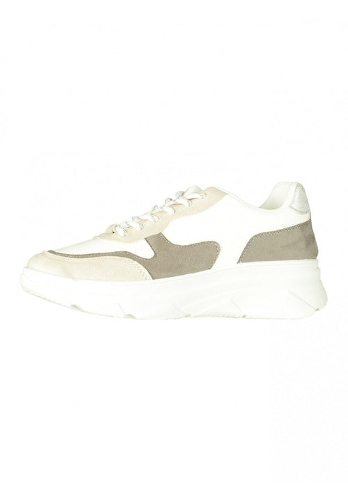 Kvinnors Sneakers Tjock Sula Textil Med Beige-Bruna Detaljer-1