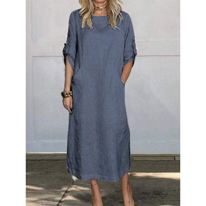 Variant image for Dam Fritidsklänning Choppy Snitt 100% Bomull Långärmad-13