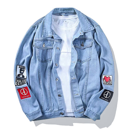 Jeansjacka Dam med Lapptäckningsdetaljer i Slitstark Denim 8