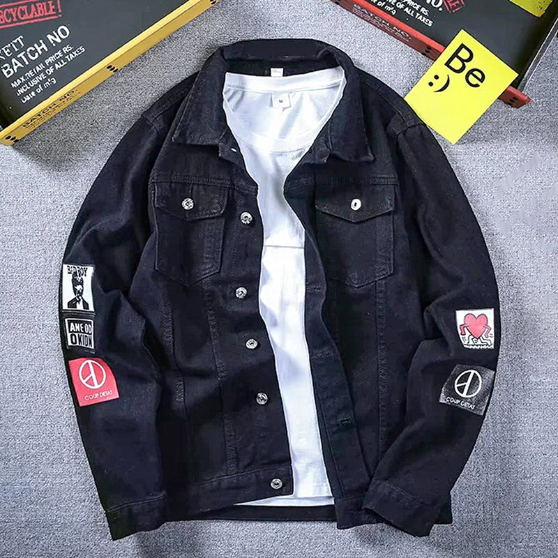 Jeansjacka Dam med Lapptäckningsdetaljer i Slitstark Denim 7